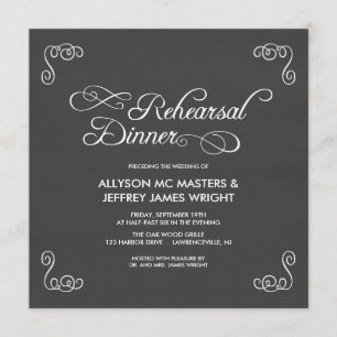 Chalkboard Rehearsal Dinner Invitations