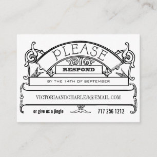 Chalkboard Response Email or Telephone Cards