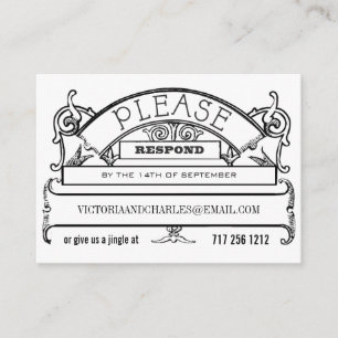 Chalkboard Response Email or Telephone Cards