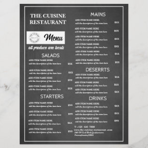 Chalkboard Restaurant Logo Flyer