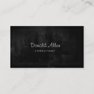 Chalkboard Retro Black Professional Classic Business Card