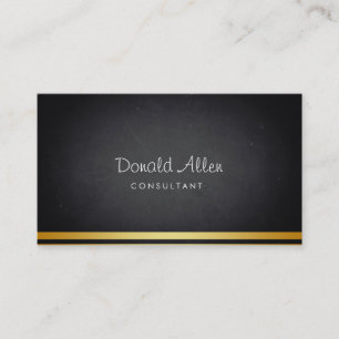 Chalkboard Retro Slate Professional Curves Business Card