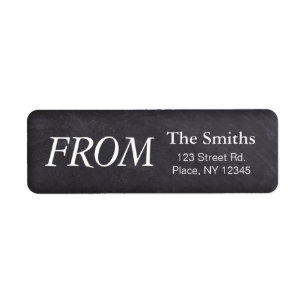 Chalkboard Return Label