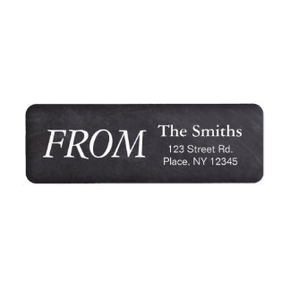 Chalkboard Return Label
