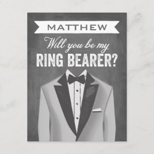 Chalkboard Ring Bearer Groomsman Invitation