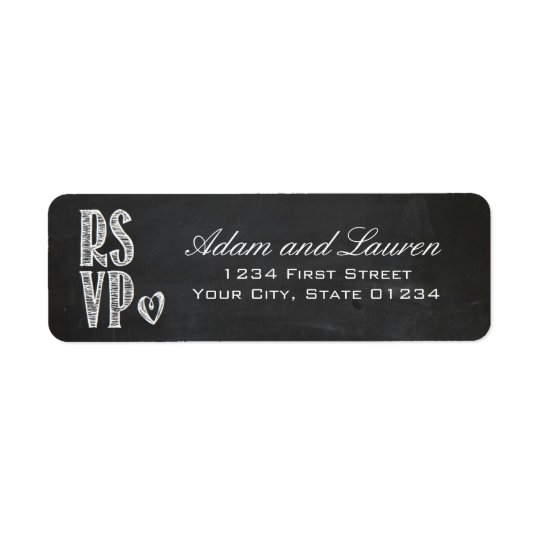 Chalkboard RSVP Address Labels