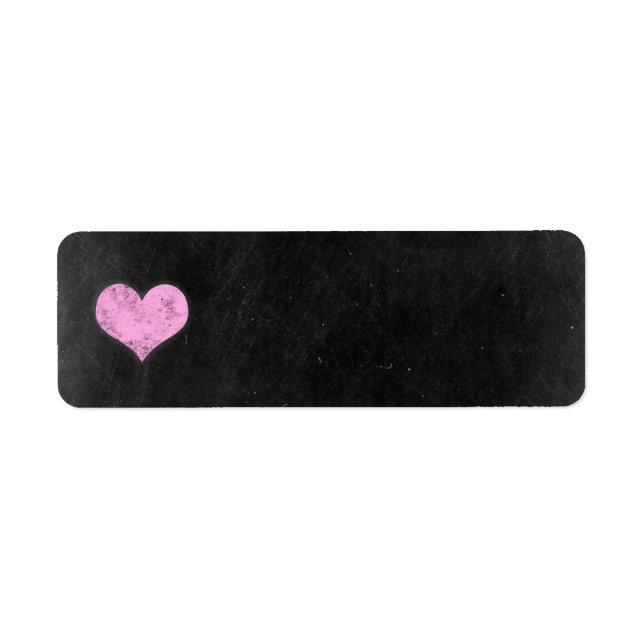 Chalkboard Rustic Shabby Chic Pink Chalk Heart (Front)