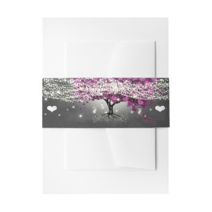 Chalkboard Sangria Wine Forest Heart Leaf Invitation Belly Band
