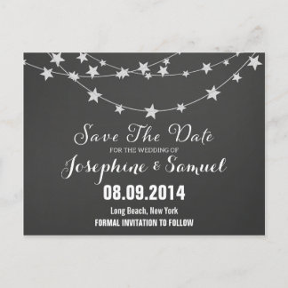 Chalkboard Save The Date Announcement Postcard