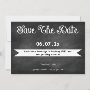 Chalkboard Save The Date Invitation