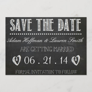 Chalkboard Save the Date Invitation