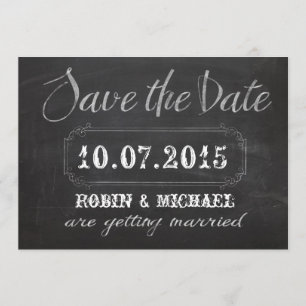 Chalkboard Save the Date invitation