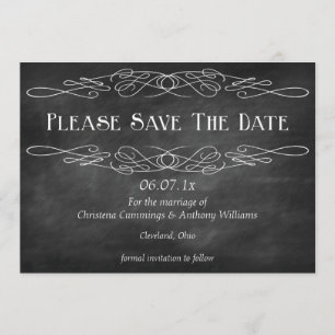 Chalkboard Save The Date Invitation (2)