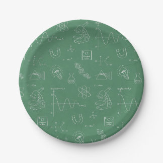 Chalkboard Science Doodles Birthday Party Supplies Paper Plate