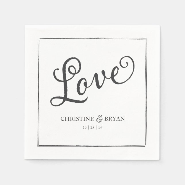 Chalkboard Script Napkin (Front)