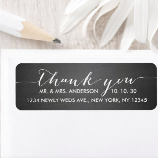 Chalkboard Script Wedding Thank You