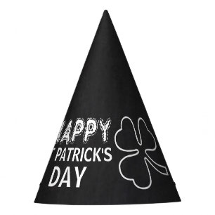 Chalkboard Shamrock, St Patrick's Day Party Hat