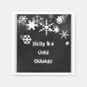Chalkboard Snowflake Napkins