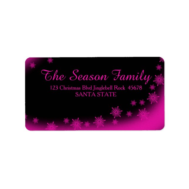 Chalkboard Snowflakes address label (Front)