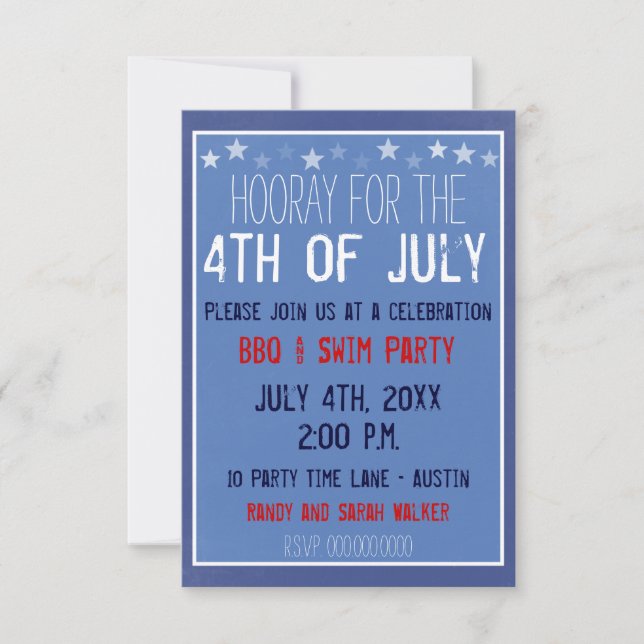 Chalkboard Star Invitation (Front)