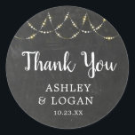 Chalkboard String Light Wedding Favour Sticker<br><div class="desc">Chalkboard String Light Wedding Favour Sticker for your special day.</div>