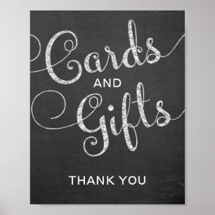 Chalkboard Style Cards and Gifts Wedding Sign