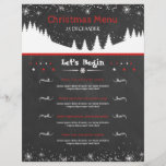 Chalkboard Style Christmas Menu Card<br><div class="desc">These elegant Christmas menu cards are perfect for a private or business holiday dinner party.</div>