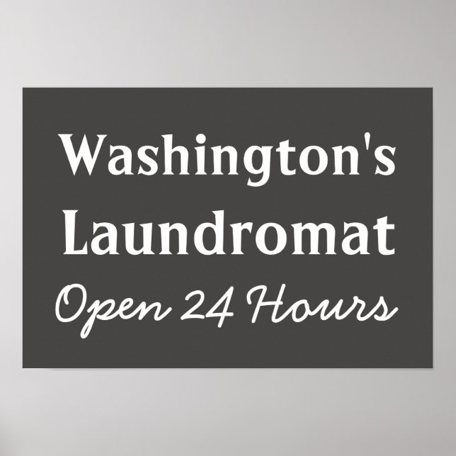 Chalkboard Style Custom Laundry Wall Art Print (Front)