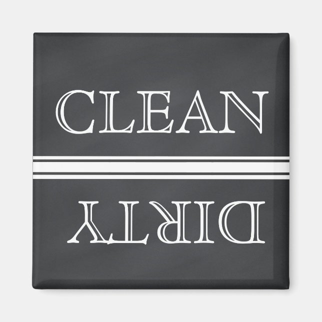 Chalkboard Style Dishwasher Magnet Clean & Dirty (Front)