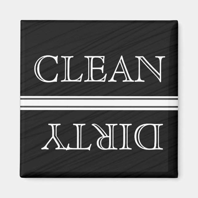 Chalkboard Style Dishwasher Magnet Clean & Dirty (Front)