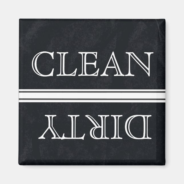 Chalkboard Style Dishwasher Magnet Clean & Dirty (Front)