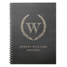 Chalkboard Style Monogram Notebook