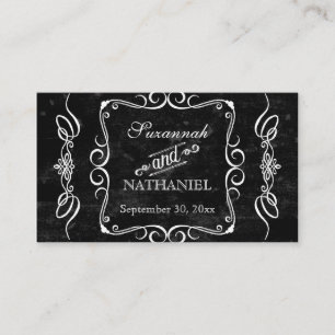 Chalkboard Style Rustic Swirl Table Seating Cards