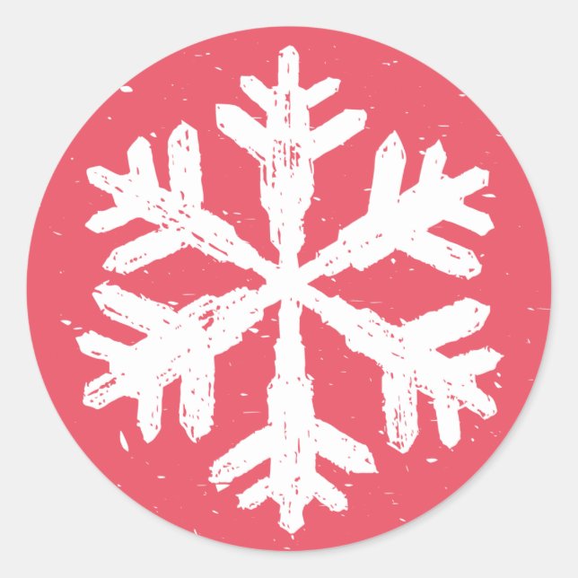 Chalkboard Style Snowflake Christmas Card Seal (Front)