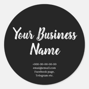 Chalkboard style stylish cakes, bakery, handmade c classic round sticker