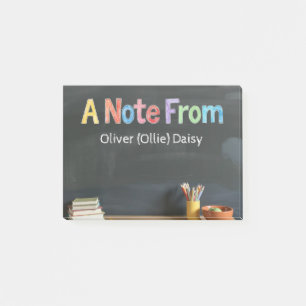 Chalkboard-Style Teacher Post-it Notes