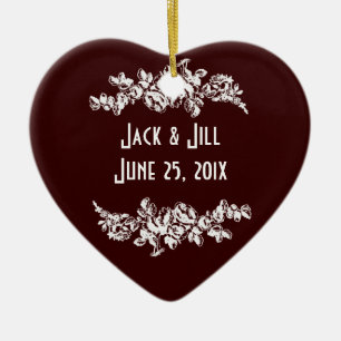Chalkboard Style WEDDING Gift Ceramic Tree Decoration