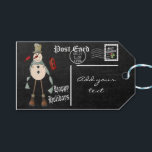 Chalkboard Styled Snowman Postcard | Christmas Gift Tags<br><div class="desc">⭐⭐⭐⭐⭐ 5 Star Review. Gift Tags. ⭐This Product is 100% Customisable. Graphics and text can be deleted, moved, resized, changed around, rotated, etc... ⭐99% of my designs in my store are done in layers. This makes it easy for you to resize and move the graphics and text around so that...</div>
