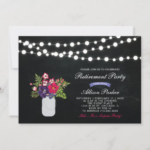 Chalkboard Surprise Retirement Party Invitation