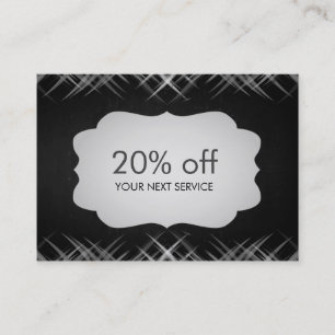 Chalkboard Swirl Coupon Card Voucher Discount