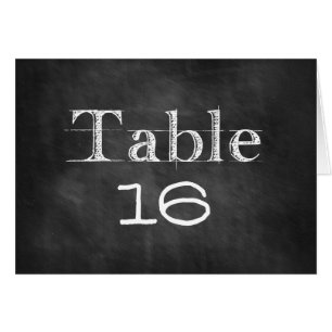 Chalkboard Table Number Cards