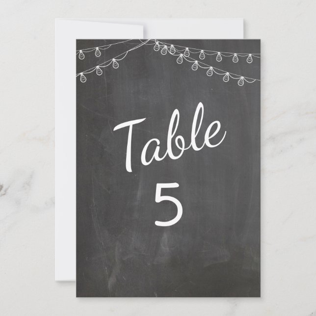 Chalkboard Table Numbers with Lights (Front)