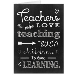 Chalkboard Teacher Appreciation Greeting Card
