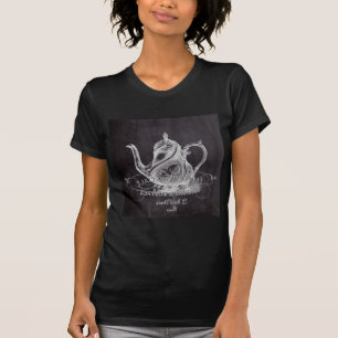Chalkboard teapot Alice in Wonderland tea party T-Shirt