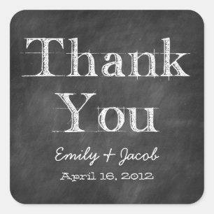 Chalkboard Thank You Favour Tags