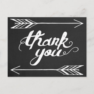 Chalkboard Thank You Postcard