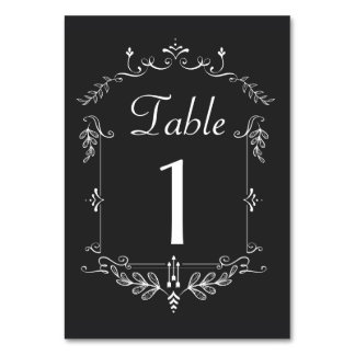 Chalkboard Theme Table number cards
