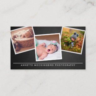 Chalkboard Three Framed Photo   Photography Business Card