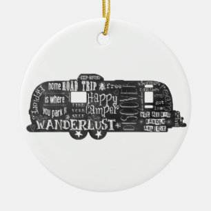 Chalkboard Trailer Ceramic Tree Decoration