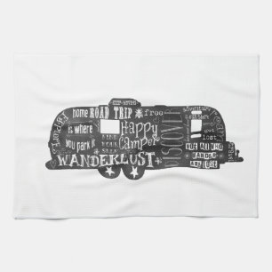 Chalkboard Trailer Tea Towel